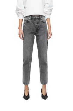 betty straight non-stretch jean in dusty grey