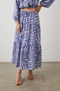 maria midi skirt in island waves