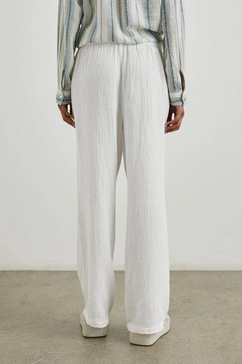 White Emmie Linen Trousers