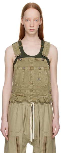 Khaki Damon Denim Tank Top