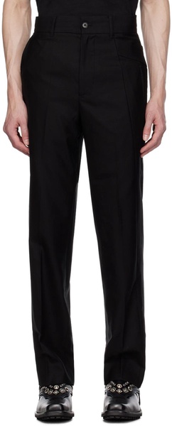 Black Paneled Trousers