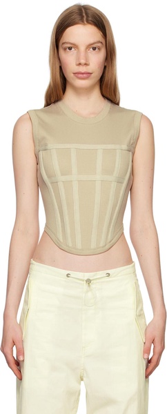 Taupe Corset Tank Top