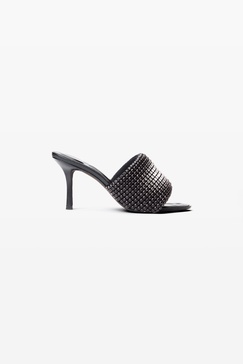 Heiress 85mm Mule Sandal In Crystal Mesh