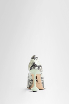 embossed snake print toy pumps