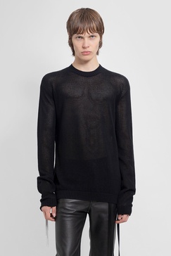 manus crochet crew neck knitwear