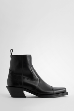 Cowboy Cropped Boots, Ankle Boots Black