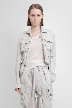 fine ultra light cropped cargo jacket