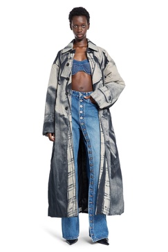 trompe l'oeil trench print trench coat