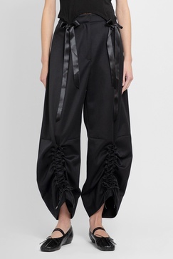 wide leg trousers with ruching