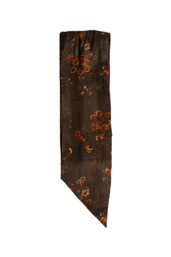 satin floral print scarf