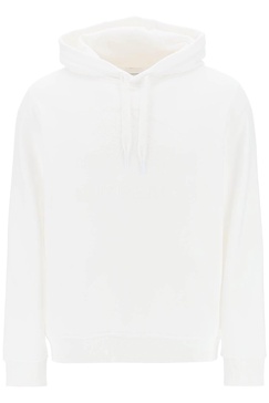 BURBERRY Men's White Cotton Terry Cloth Sweatshirt with Tonal EKD Logo