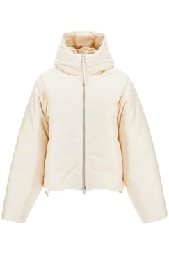 Jil Sander Short Down Jacket In Habotai Silk Blend Women