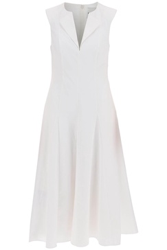 Roland mouret cotton poplin midi dress in