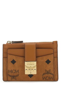 Mcm Woman Printed Canvas Card Holder