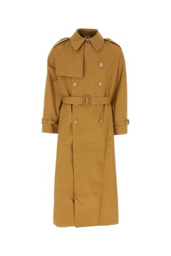 Vetements Unisex Camel Cotton Oversize Trench Coat