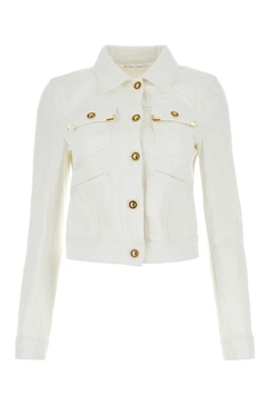 Palm Angels Woman White Denim Jacket