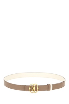 Bally Logo Plaque Buckled Reversible Belt