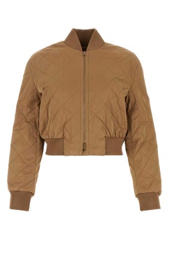 Camel Polyester Blend Fachiro Padded Jacket