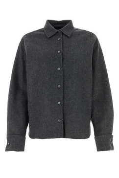 Max Mara Woman Dark Grey Wool Blend Abadan Shirt