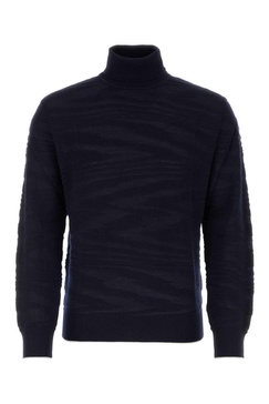 Midnight Blue Wool Blend Sweater