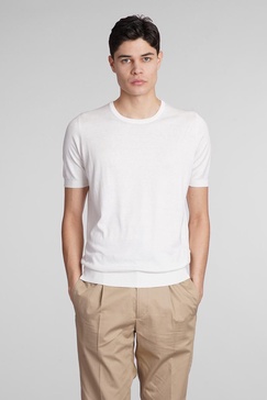 Josh T-shirt In White Silk