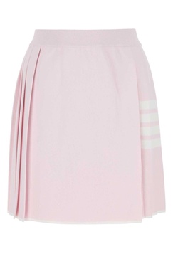 Thom Browne Woman Pastel Pink Viscose Blend Mini Skirt