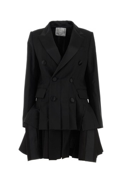 Black polyester blend blazer