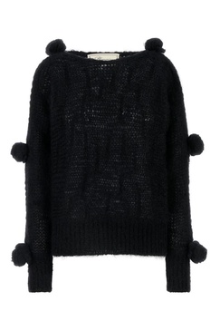 Black mohair blend sweater