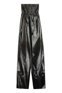 BOTTEGA VENETA Elegant Black Leather Jumpsuit for Women