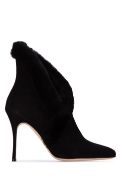 Black suede Nestanu ankle boots