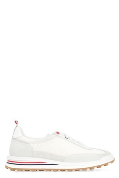 Thom Browne Leather And Fabric Low-Top Sneakers