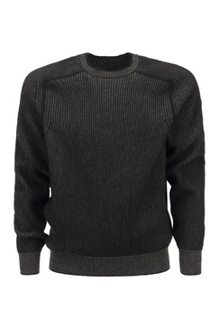 Sease Dinghy - Ribbed Cashmere Reversible Crew Neck Sweater