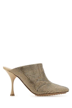 Bottega Veneta Woman Embellished Suede Sparkle Dot Sock Mules