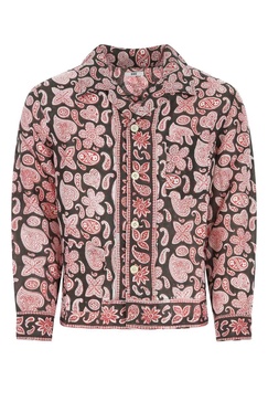 Printed Silk Heart Paisley Shirt