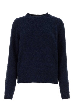 Dark Blue Cotton Blend Sweater