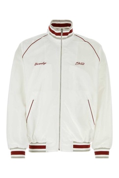 Logo-Embroidered Satin-Twill Track Jacket