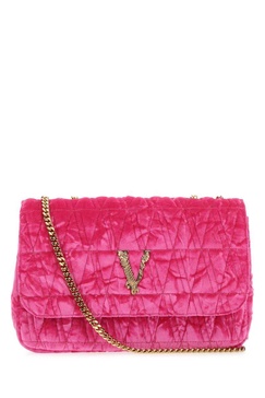 Versace Virtus Velvet Chain Linked Shoulder Bag