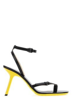 Loewe Woman Black Leather Petal Sandals