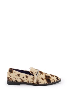 Stella Mc Cartney Falabella Loafers In Appaloosa Printed Velvet