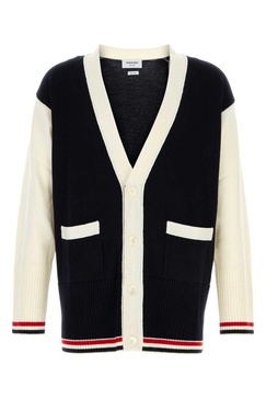 Navy Blue Wool Oversize Cardigan