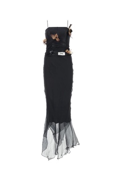 Dolce & Gabbana Kim Butterfly Detailed Long Chiffon Dress