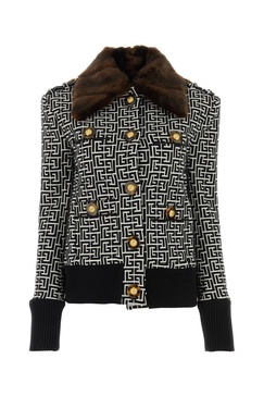 Balmain PB Monogrammed Button Embellished Jacket