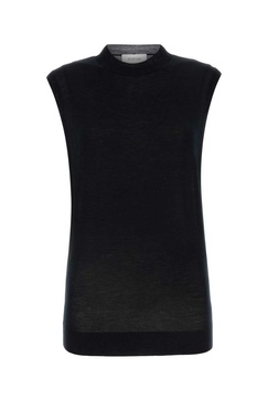 Black Wool Blend Odissea Top