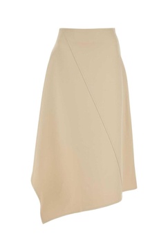 Bottega Veneta Woman Sand Cotton Skirt