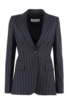 Max Mara Galosce Wool Pinstripe Blazer