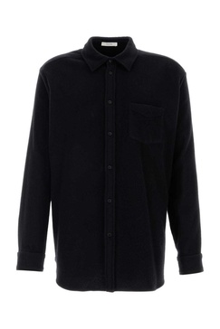 Black stretch cashmere blend Ezra shirt