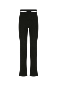 Andreādamo Ribbed Trousers With Cut Out Belt