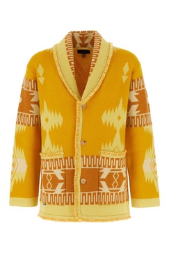 Alanui Icon Pattern Jacquard Fringed Detailed Cardigan