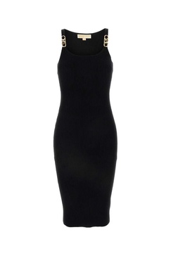 Black Stretch Viscose Blend Dress