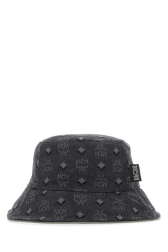 MCM Monogram-Embroidered Ribbed Bucket Hat